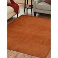 Glitzy Rugs 5 x 8 ft. Hand Knotted Gabbeh Wool Solid Rectangle Area Rug, Orange UBSL00111L0015A9